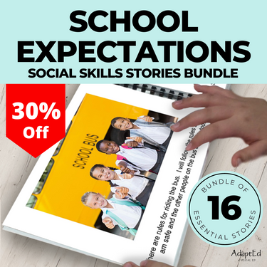 Social Skills Stories: School Expectations Bundle: Editable